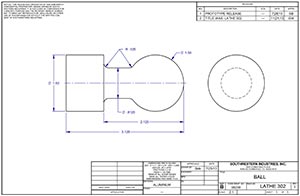 Lathe 302 Ball Drawing