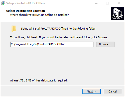 ProtoTRAK RX CNC Offline Software Instructions - Select Destination Location