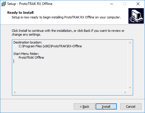 ProtoTRAK RX CNC Offline Software Instructions - Ready to Install - First Time Installation