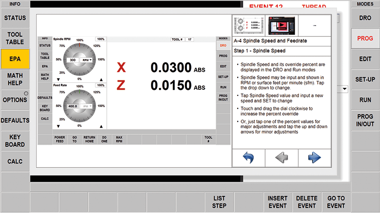 ProtoTRAK RLX CNC Enhanced ProtoTRAK Assistance - Screenshots
