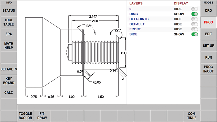 ProtoTRAK RLX CNC DXF Converter Option