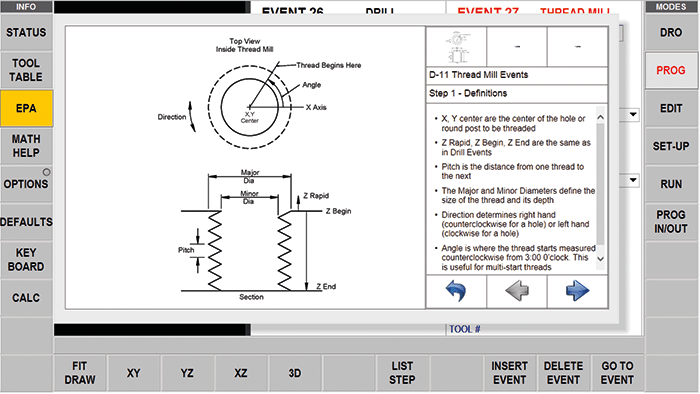 ProtoTRAK RMX CNC Enhanced ProtoTRAK Assistance - Diagrams