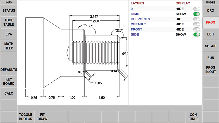 ProtoTRAK RLX CNC Flyout Window for the Tool Table