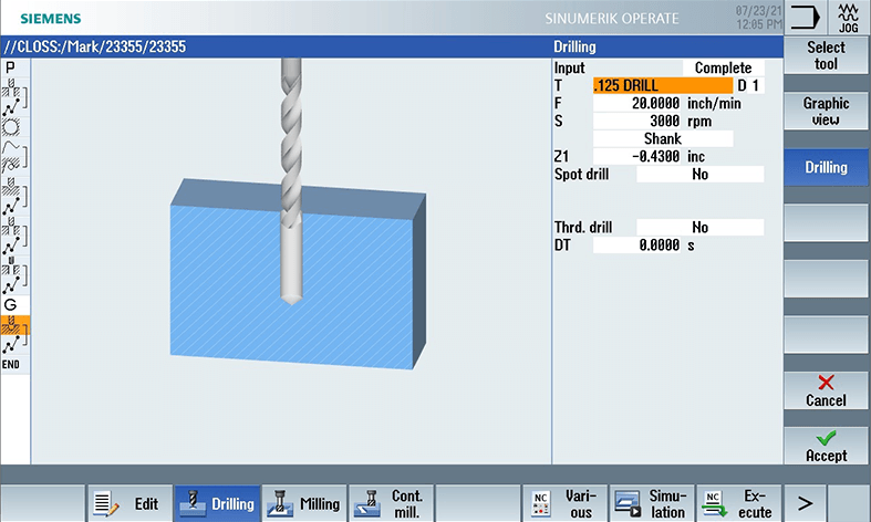 Animated elements with the SINUMERIK ONE