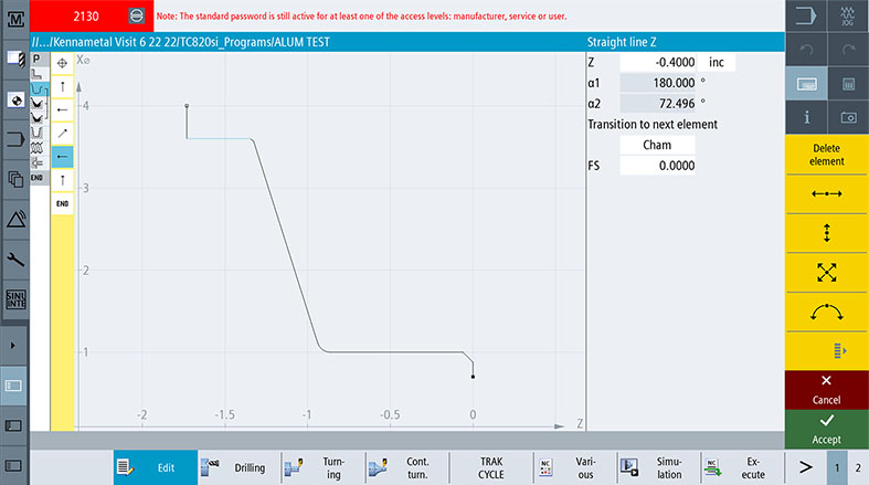 Editor de Contornos (Contour Editor) - Operaciones de Torneado