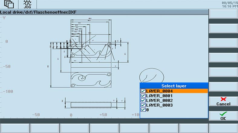 Lector de DXF - Operaciones de Fresado