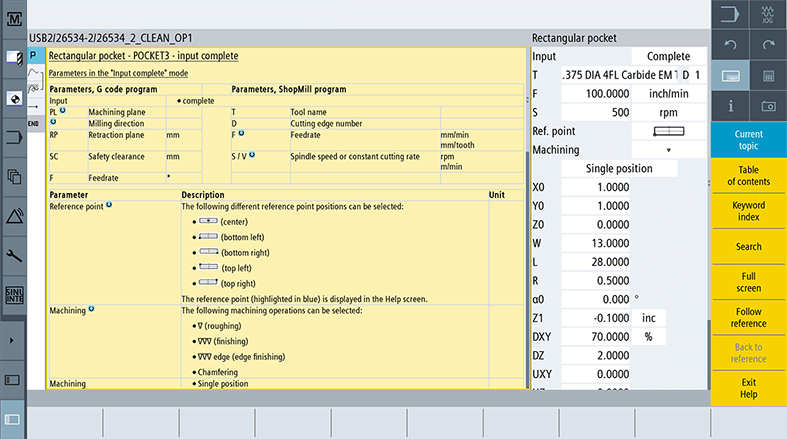 Information Key - Milling Operations