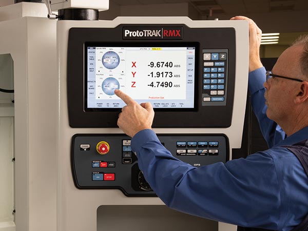 Touchscreen - ProtoTRAK RMX CNC on a TRAK Toolroom Machining Center